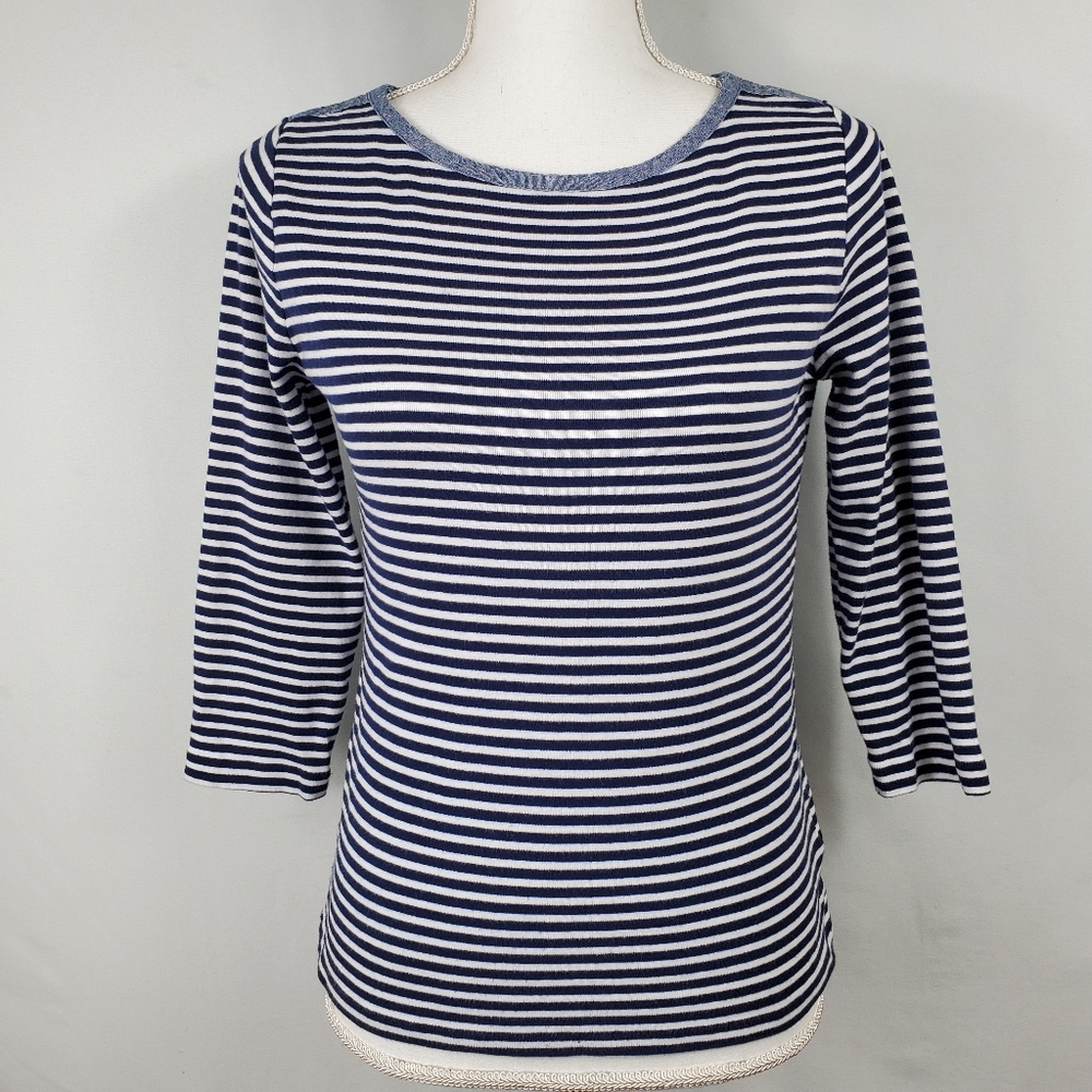 Jones New York 3/4 Sleeve Boat Neck Top S